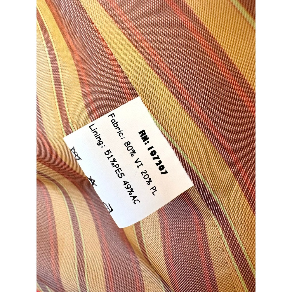 Vintage Kuhlman Italy Pink Orange Jacquard Paisley Blazer Statement‎ Jacket Y2K - Picture 7 of 11